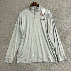 NEW Champion Men's M Gray Ohio State Buckeyes Quarter Zip Pullover Sweatshirt